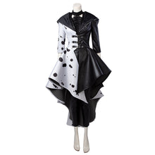 Load image into Gallery viewer, 2021 Movie Cruella Estella Cruella de Vil Cosplay Costume Spotted Dress C00621