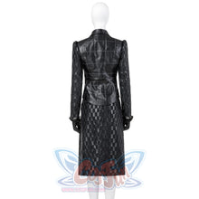 Load image into Gallery viewer, 2021 Movie Cruella Estella De Vil Black Leather Outfits Cosplay Costume C00544 Costumes
