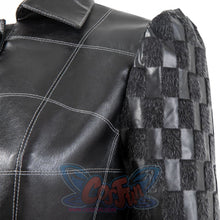 Load image into Gallery viewer, 2021 Movie Cruella Estella De Vil Black Leather Outfits Cosplay Costume C00544 Costumes