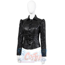 Load image into Gallery viewer, 2021 Movie Cruella Estella De Vil Black Leather Outfits Cosplay Costume C00544 Costumes