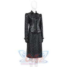 Load image into Gallery viewer, 2021 Movie Cruella Estella De Vil Black Leather Outfits Cosplay Costume C00544 Costumes