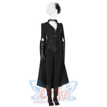 Load image into Gallery viewer, 2021 Movie Cruella Estella De Vil Cosplay Black Costume C00526 Costumes
