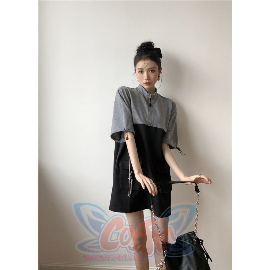 2021 Retro Vintage Women Gothic Girls Punk Mini Dress High Waist Suspender Skirt J30088