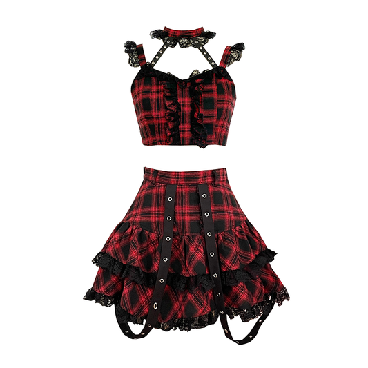 2021 Newly Rock And Roll Style Sexy Girl Suit Wrap Skirt Two Pieces Suit