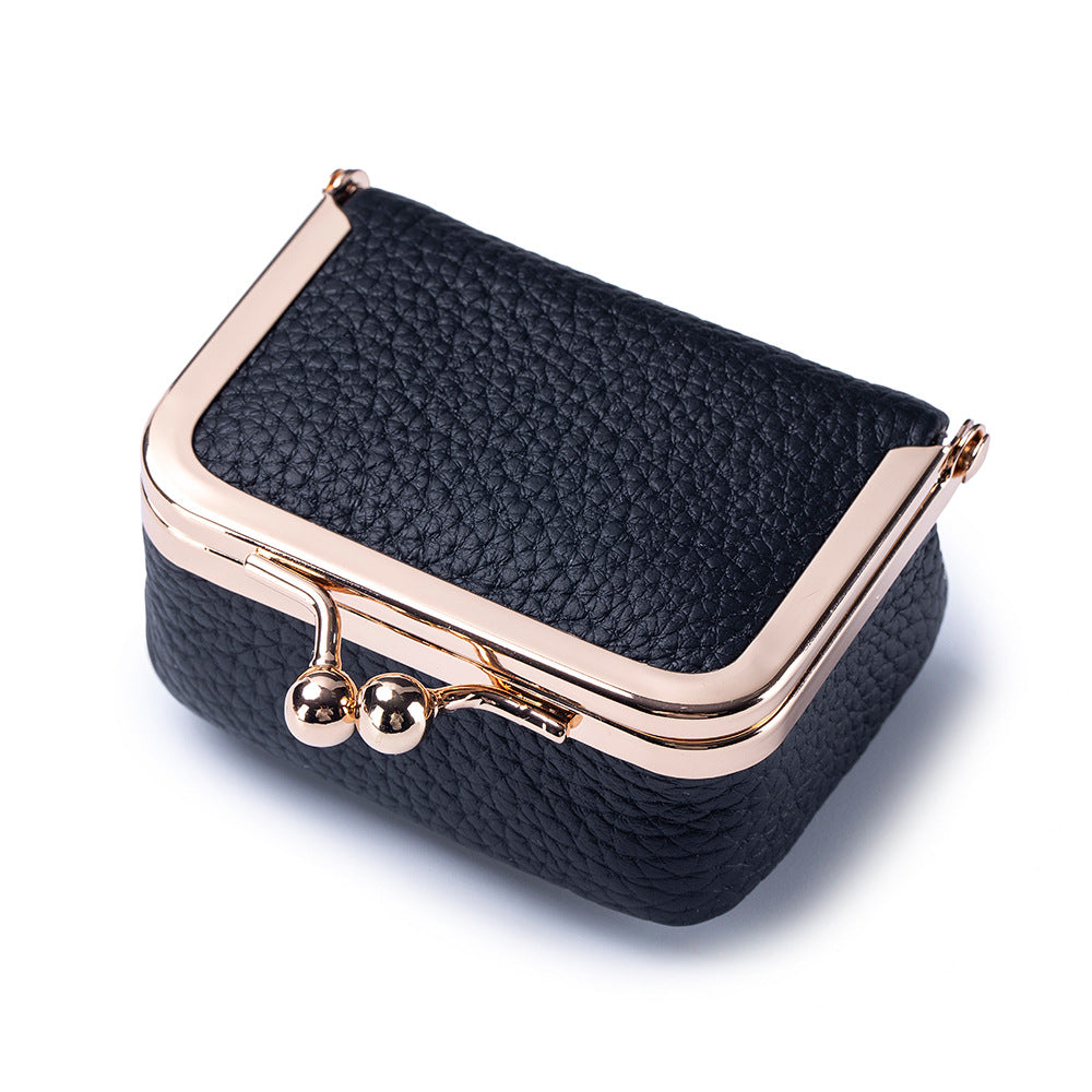Genuine leather jewelry bag and coin purse