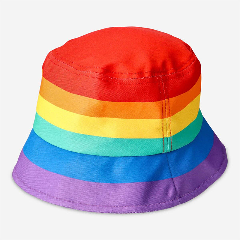 pride Proud Moon Rainbow flag hat Sunshade Fisherman hat LGBT holiday decorations customized