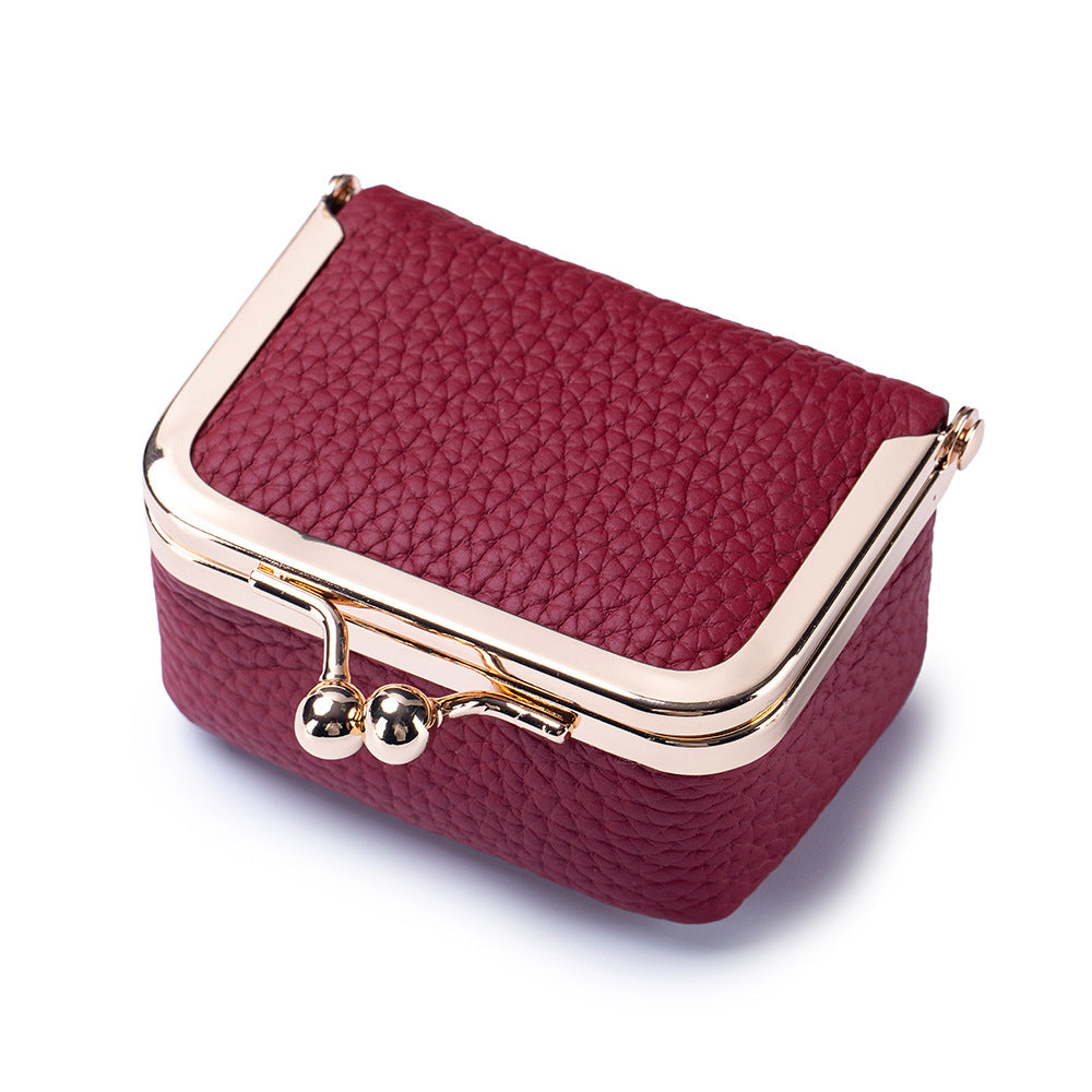 Genuine leather jewelry bag and coin purse
