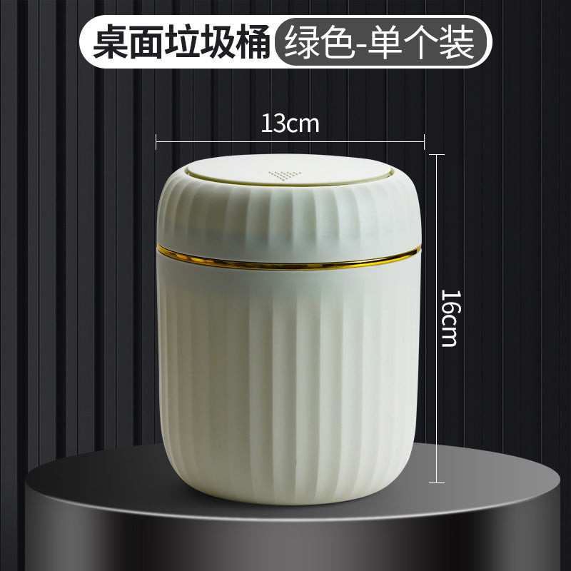 Mini desktop trash can, press-type living room table waste paper bin, car bedroom dining room desktop trash can