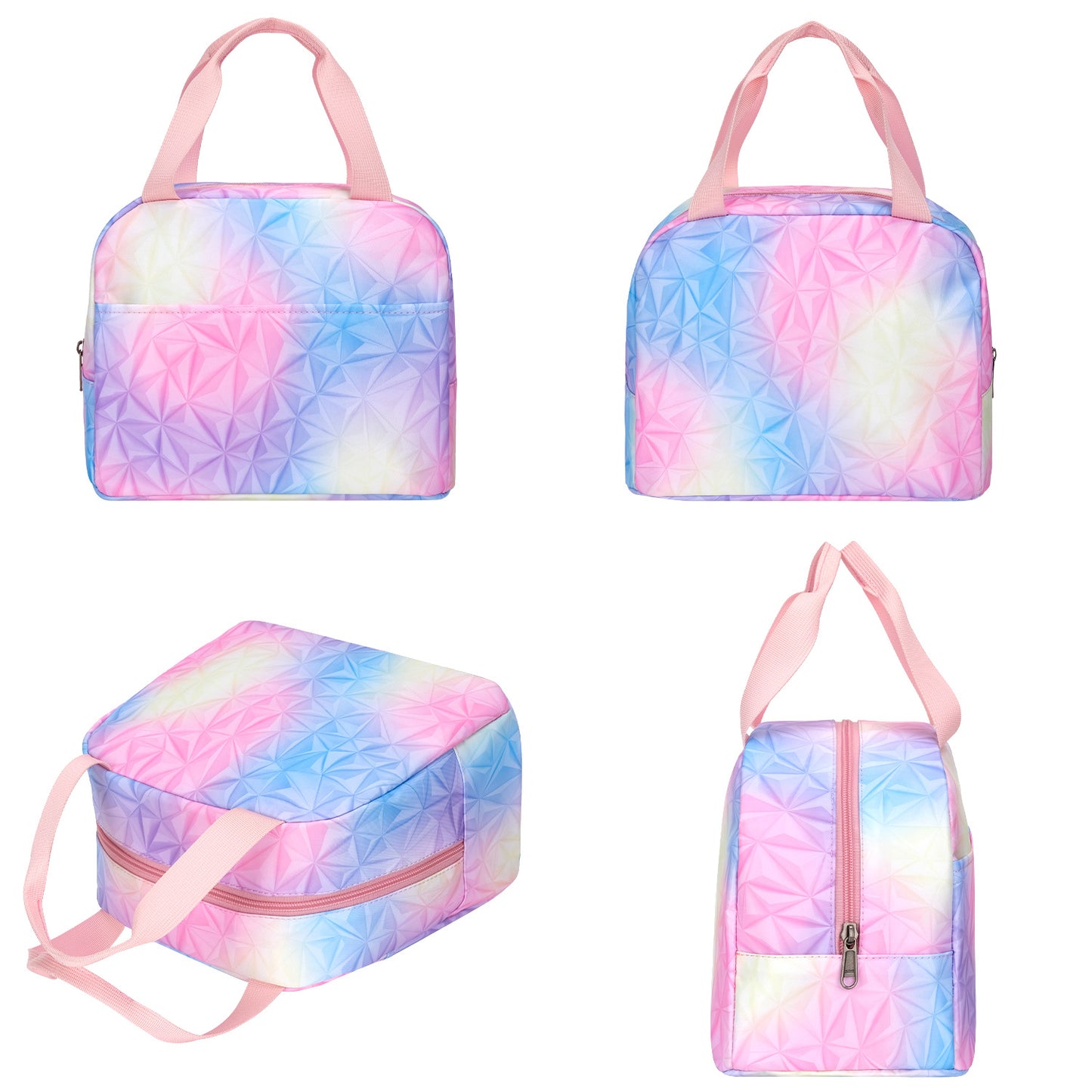 Children's tie-dyed lunch tote bag, heat-ulating and leak-proof lunch box, ulating and wear-resistant lunch bag