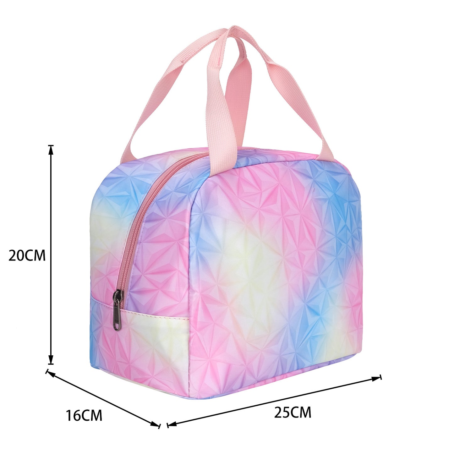 Children's tie-dyed lunch tote bag, heat-ulating and leak-proof lunch box, ulating and wear-resistant lunch bag