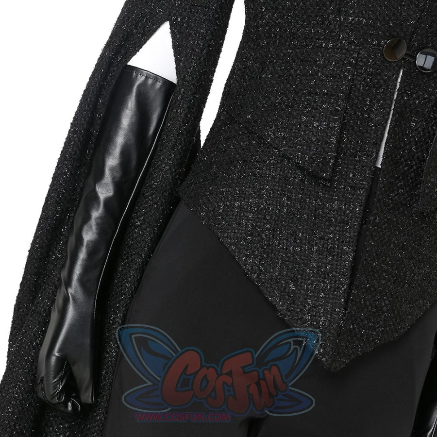 2021 Movie Cruella Estella De Vil Cosplay Black Costume C00526 Costumes