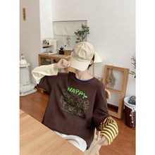 Load image into Gallery viewer, 2021 New Happy Cat Printed Spliced Pullover J40464 Shirt
