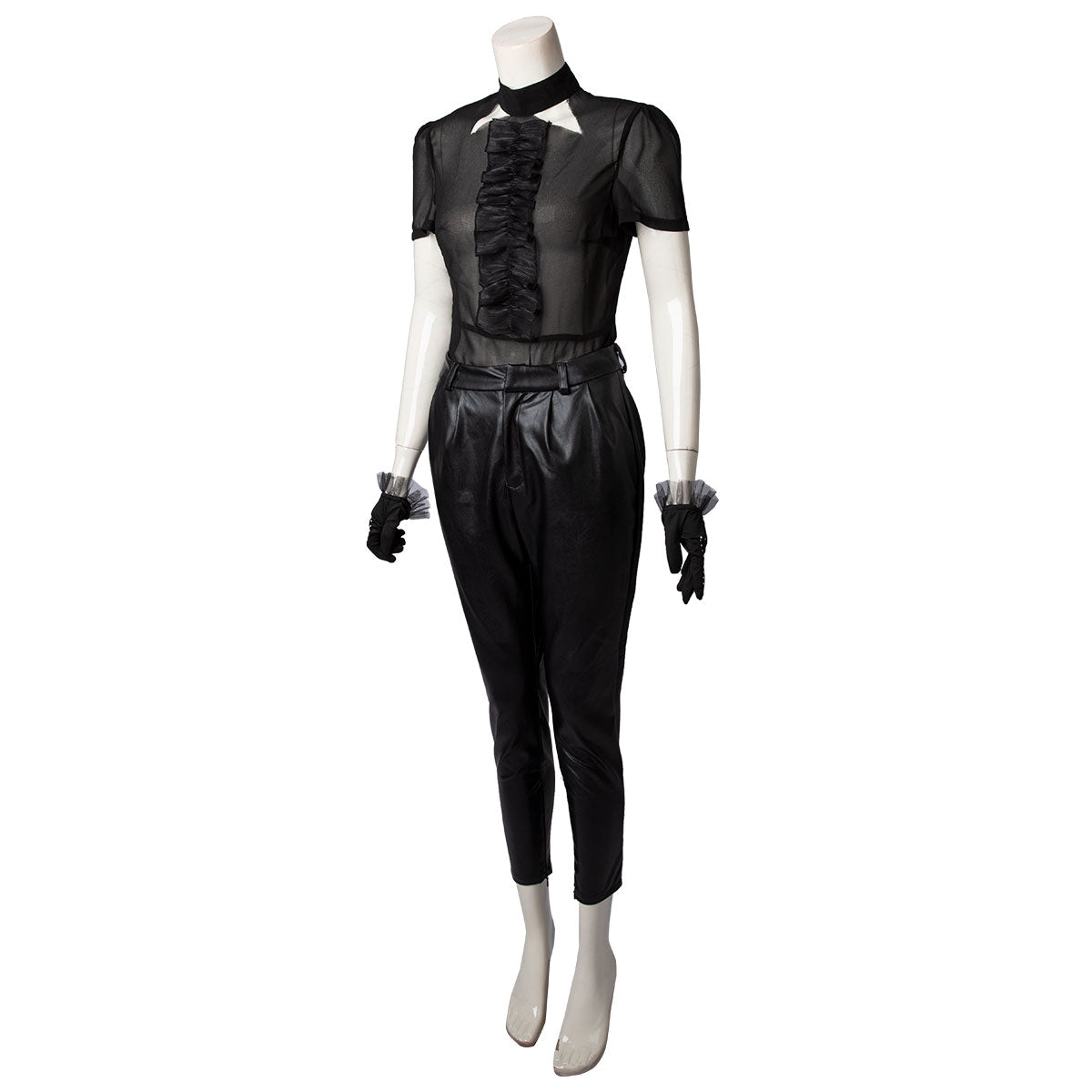 2021 Movie Cruella Estella Cruella de Vil Cosplay Costume Spotted Dress C00621