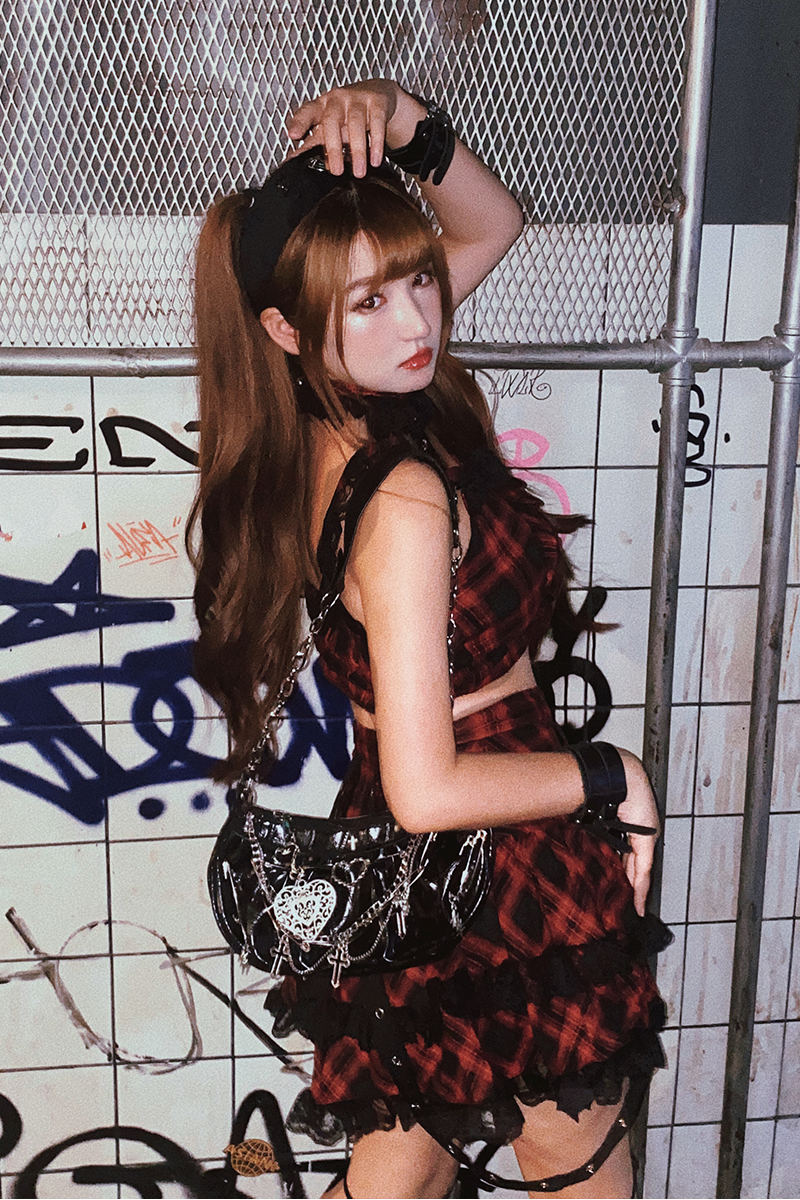 2021 Newly Rock And Roll Style Sexy Girl Suit Wrap Skirt Two Pieces Suit