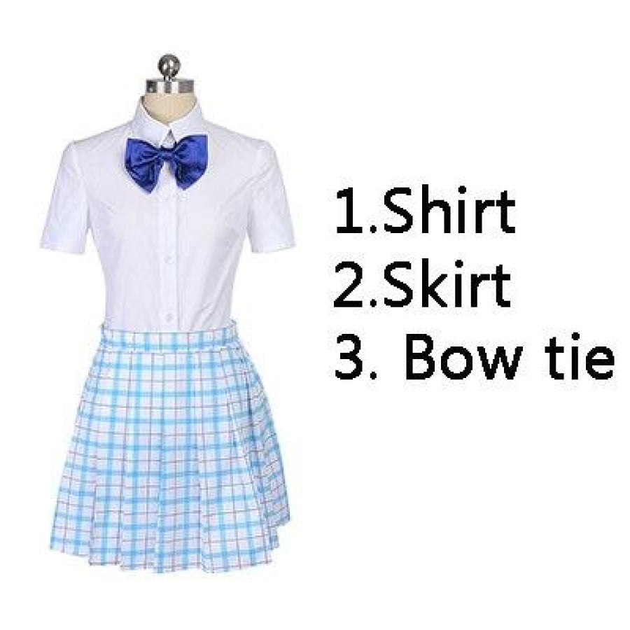 A Silent Voice Shouko Nishimiya Shoko Cosplay Costume Japanese Anime The Shape Of School Uniform