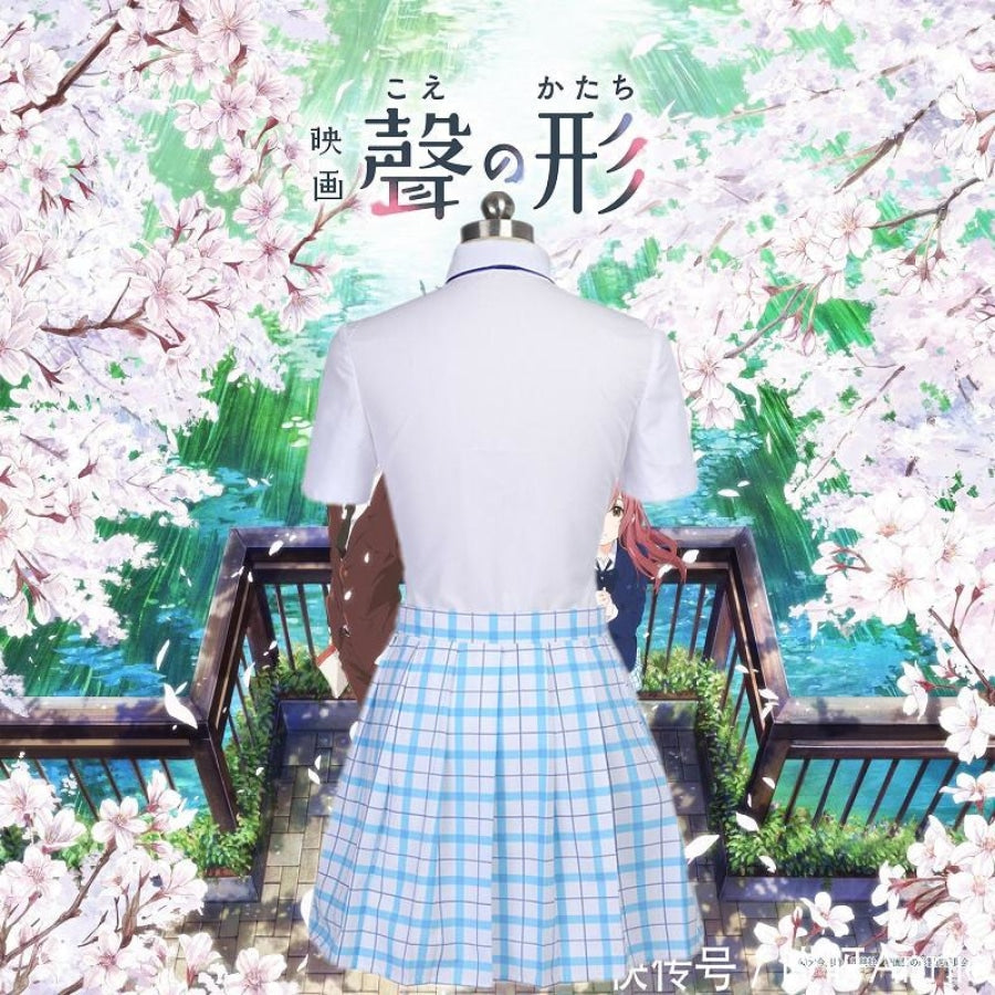 A Silent Voice Shouko Nishimiya Shoko Cosplay Costume Japanese Anime The Shape Of School Uniform