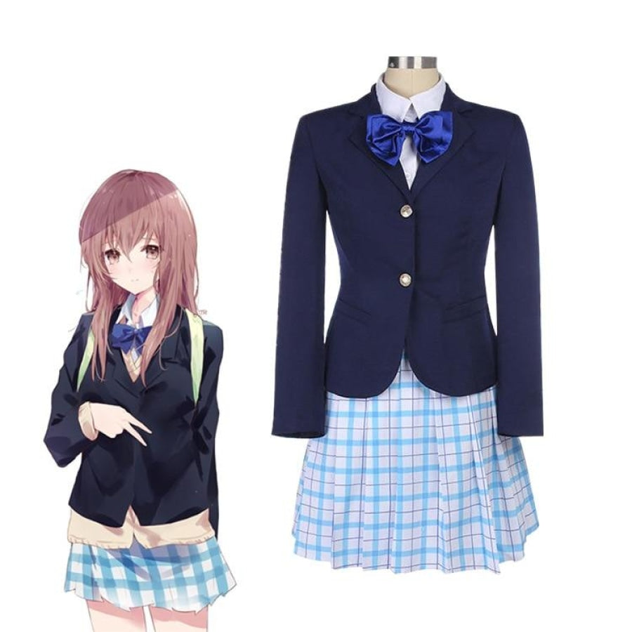A Silent Voice Shouko Nishimiya Shoko Cosplay Costume Japanese Anime The Shape Of School Uniform