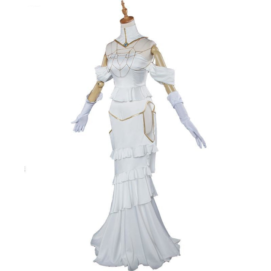 Albedo Overlord Cosplay Costume White Dress Costumes